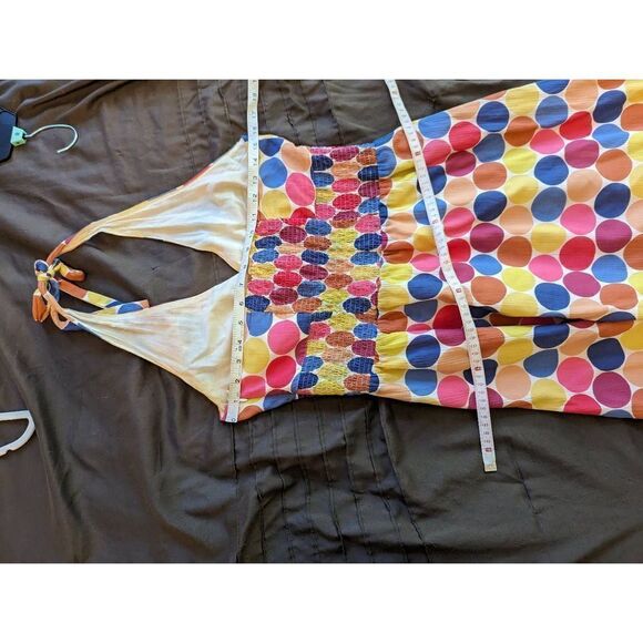 MAEVE anthropologie multi color polkadot halter dress cotton sz 6 euc - Picture 6 of 6